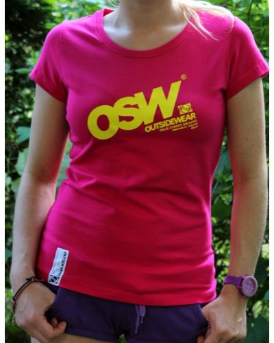 Koszulka Damska OUTSIDEWEAR "OSW"  Td-03 amarantowa
