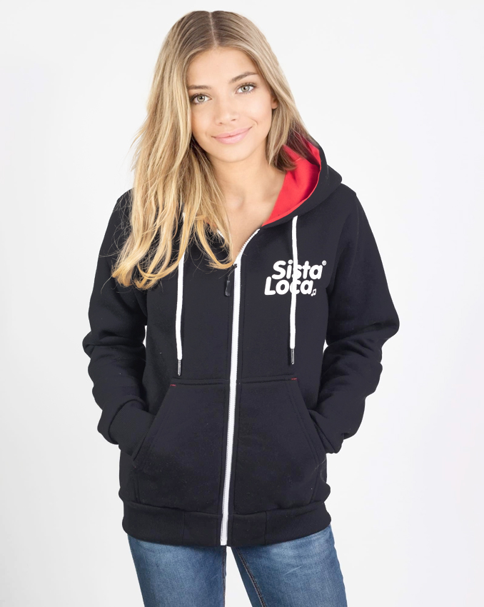 Bluza ZIP z kapturem SISTALOCA "CLS" czarna
