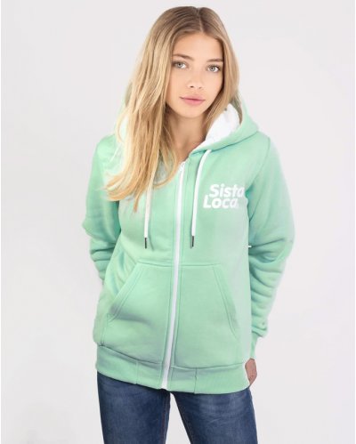 Bluza ZIP z kapturem SISTALOCA "CLS" mint