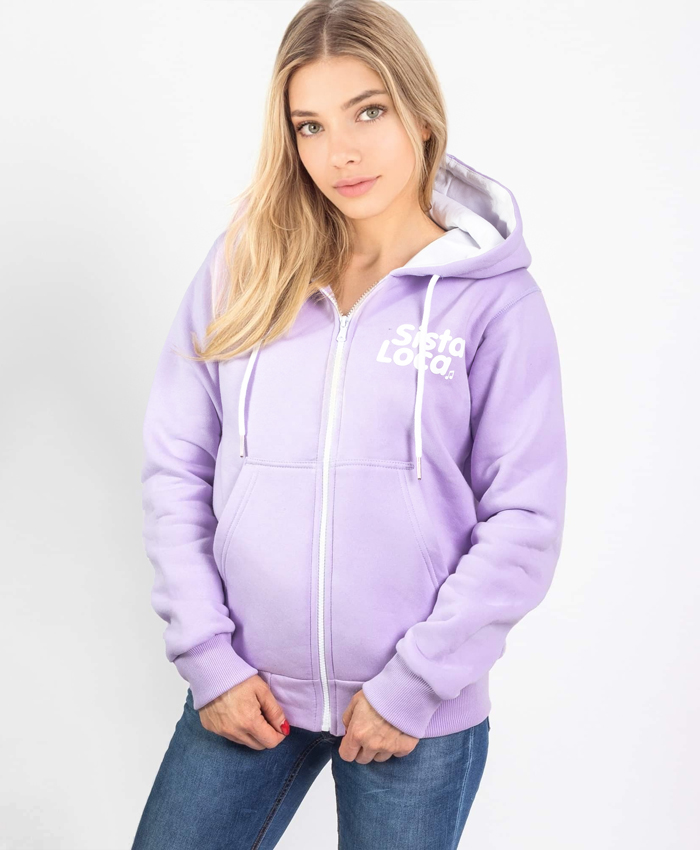 Bluza ZIP z kapturem SISTALOCA "CLS" lilia