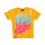 T-shirt "Full Time Crime" żółty
