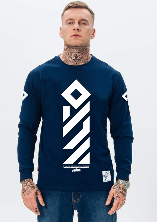 Longsleeve Outsidewear "Vertical" granat