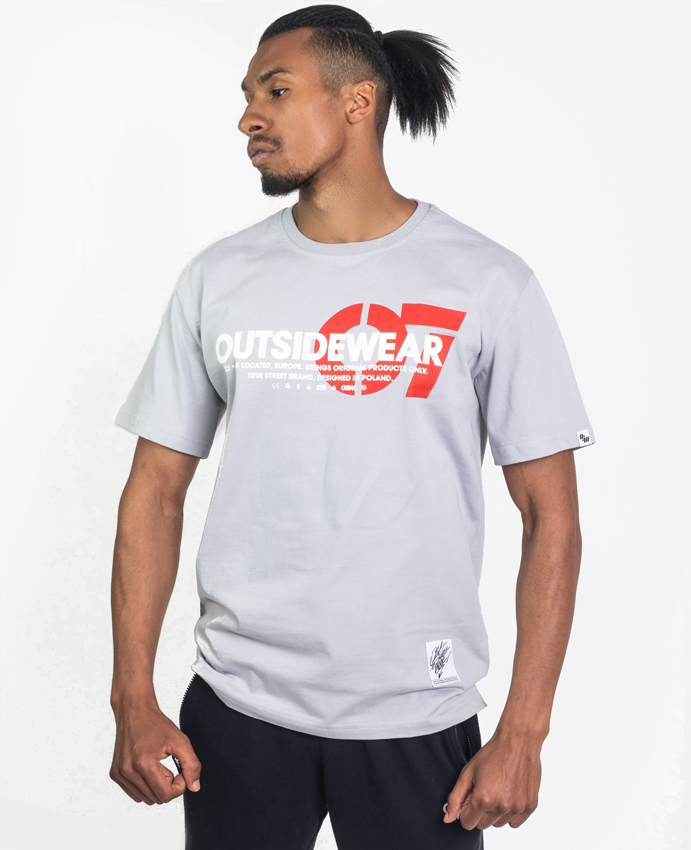 T-shirt Outsidewear "07" szary