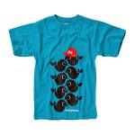 T-shirt "Birds" niebieski