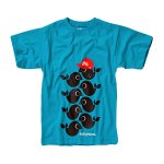 T-shirt "Birds" niebieski