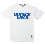 T-shirt Outsidewear "Classic" biały/blue