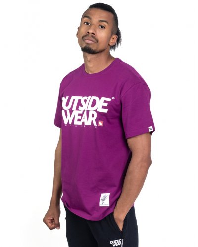 T-shirt Outsidewear "Classic" purpurowy