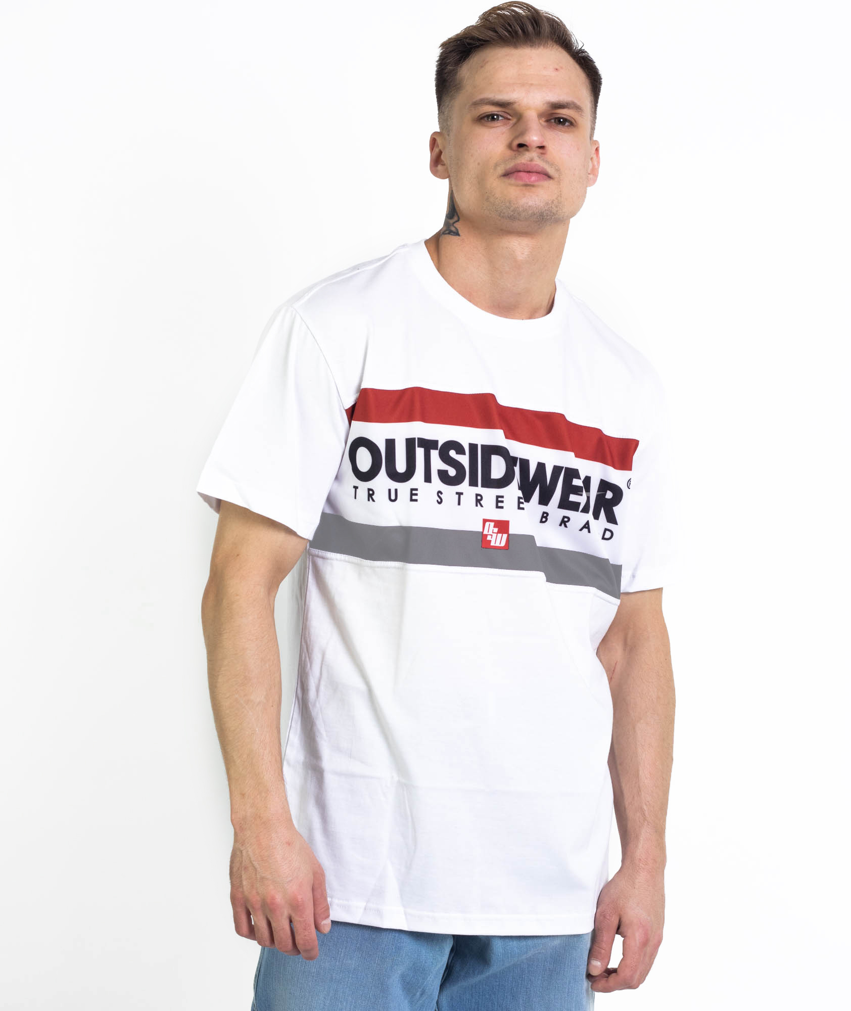 T-shirt "Lines" biały