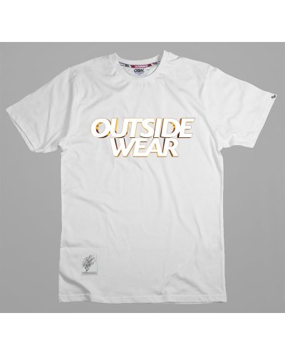 T-shirt Outsidewear "Elegant" biały