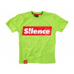 T-shirt "Silence" biały