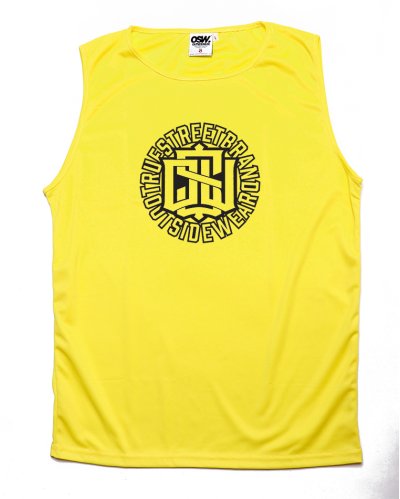 Tanktop Outsidewear "Monogram" żółty